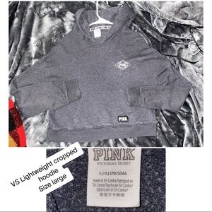 Cropped hoodie PINK throw over